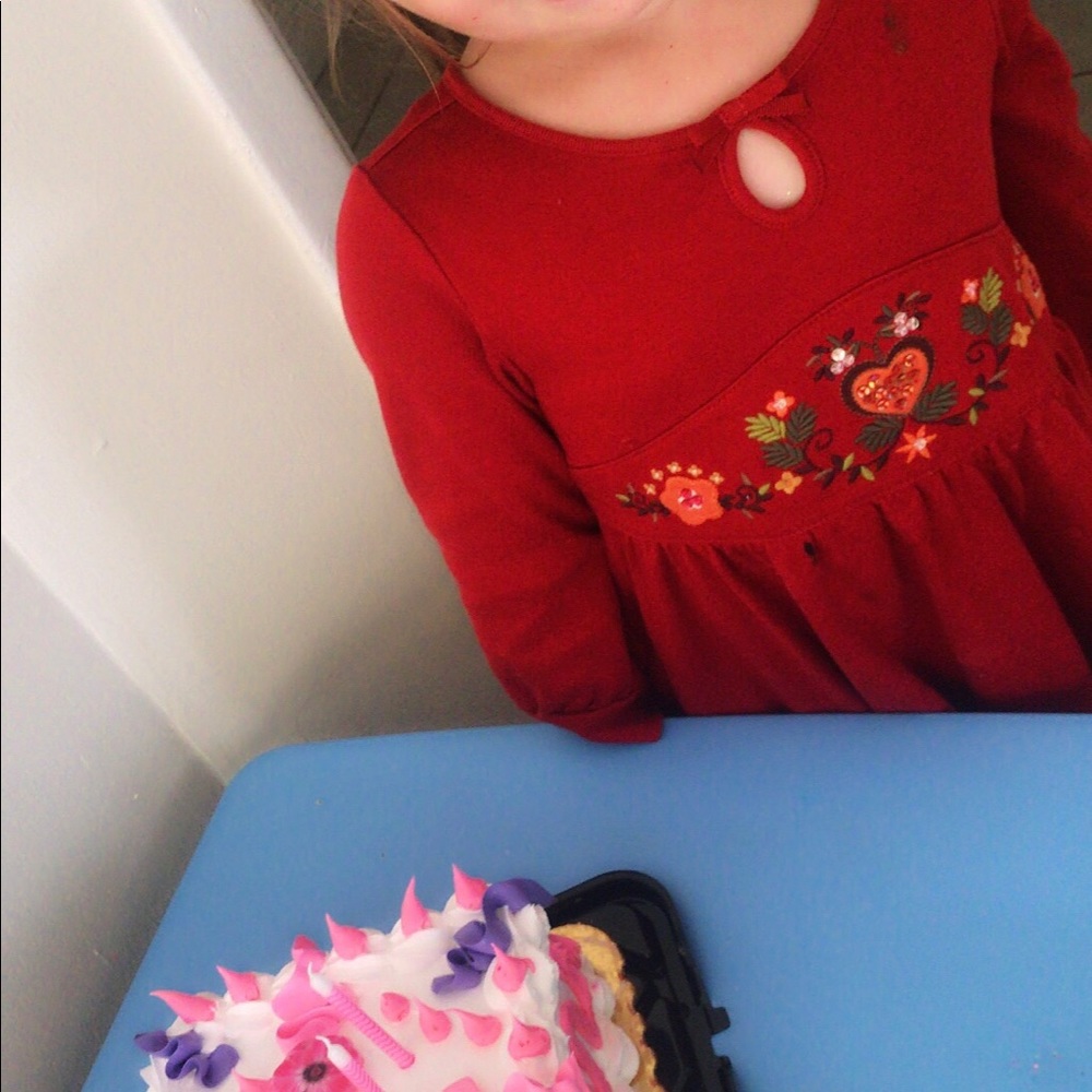 Red long sleeve dress